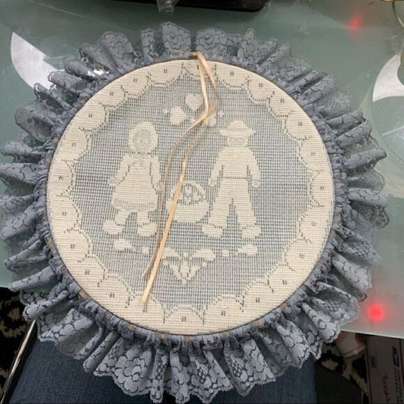 Vintage Frilly Cottagecore Wall Decor Bundle of 3 - Picture 2 of 6